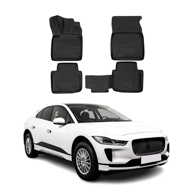 OMAC Fußmatten Gummimatten für Jaguar I-Pace 2018-2024 Automatten Schwarz 4x