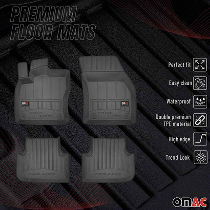 OMAC Gummi Fußmatten für VW Tiguan 2016-2024 Premium TPE 3D Automatten 4tlg