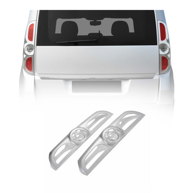 Rücklicht Leisten Heckleuchte für Fiat Doblo 2010-2014 Chrom ABS Matte 2tlg