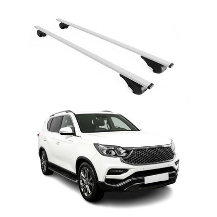Dachträger Grundtäger für SsangYong Rexton 2017-2026 75kg Metall Silber 2 tlg