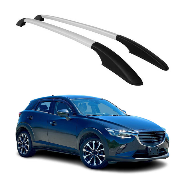 Aluminium Dachreling Relingträger für Mazda CX-3 2015-2021 Silber 2x