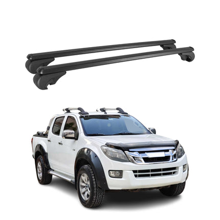 Dachträger für Isuzu D-Max 2012-2018 Gepäckträger Grundträger Alu Schwarz 2x