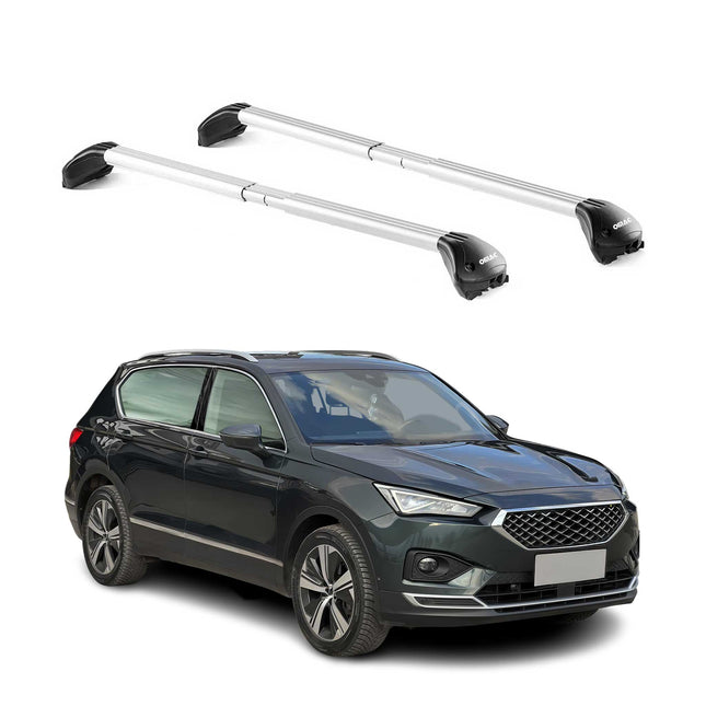 Dachträger Grundtäger für Seat Tarraco 2018-2025 5 tür 100kg Alu Silber 2x ABE