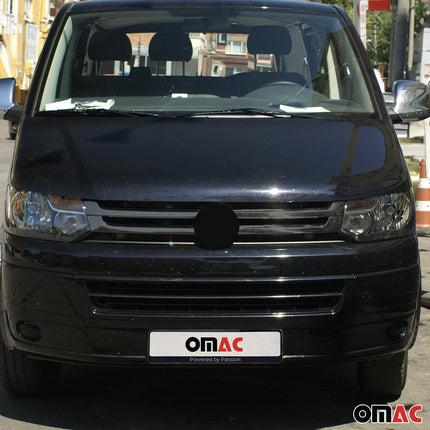 Kühlergrill Leisten Grillleisten für VW T5 2009-2015 Edelstahl Dunkel Chrom 4tlg