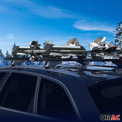 Menabo Skiträger Snowboardträger Universal Abschließbar Schwarz 2x