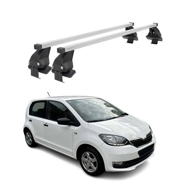 Menabo Dachträger Grundtäger für Skoda Citigo 2011-2019 3tür 50kg Stahl Grau 2x