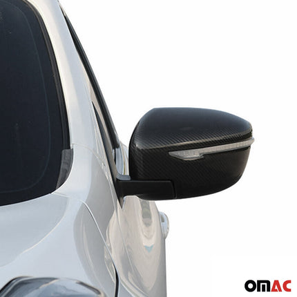 Spiegelkappen Spiegelabdeckung für Nissan Juke 2014-2019 Echt Carbon Schwarz 2x