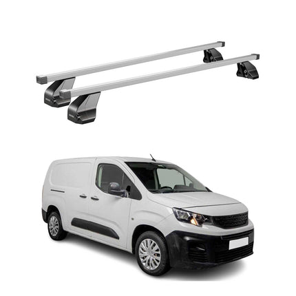 Menabo Dachträger Grundtäger für Peugeot Partner mk3 2018-2026 75kg Stahl Silber