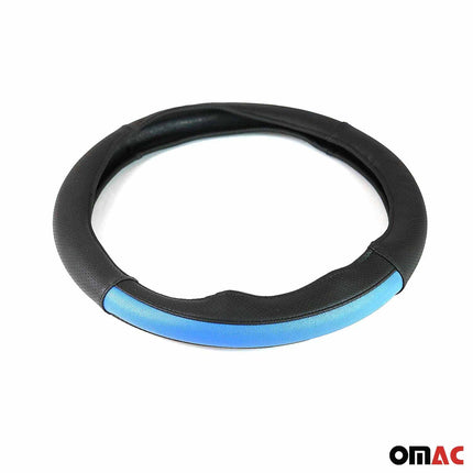 Lenkradbezug Lenkradschoner Lenkrad abdeckung Schwarz Halbmond Blau Ø 38-40 cm