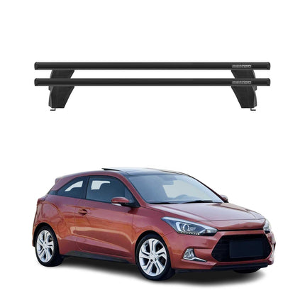Menabo Dachträger Grundtäger für Hyundai i20 Coupé 2015-2020 75kg Alu Schwarz 2x