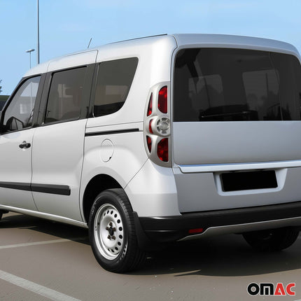 Rücklicht Leisten Heckleuchte für Fiat Doblo 2010-2014 Chrom ABS Matte 2tlg