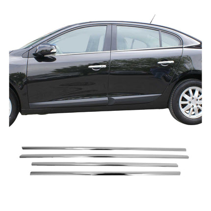 Fensterleisten Zierleisten für Renault Fluence 2010-2021 Edelstahl Chrom 4tlg