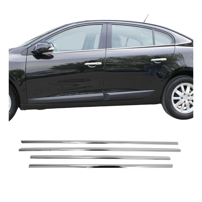 Fensterleisten Zierleisten für Renault Fluence 2010-2021 Edelstahl Chrom 4tlg