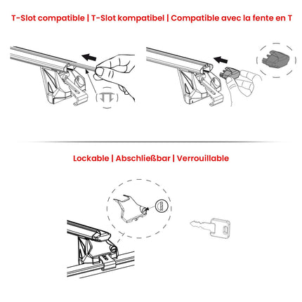 Dachträger Grundtäger für Audi e-Tron 2018-2025 100kg Alu Schwarz 2 tlg ABE