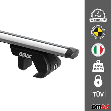 Dachreling + Dachträger Satz für Ford Kuga II 2012-2019 Alu Silber 4x