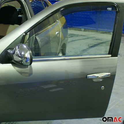 Fensterleisten Zierleisten für Renault Thalia 2008-2013 Edelstahl Chrom 4tlg