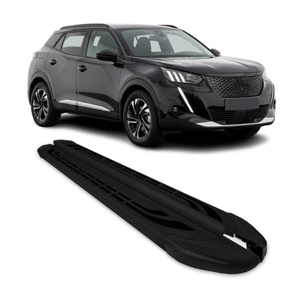 Trittbretter Seitenschweller Seitenbretter für Peugeot 2008 2019-26 Alu Schwarz