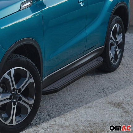 Trittbretter Seitenschweller für Suzuki Vitara 2015-2024 Alu Schwarz ABE