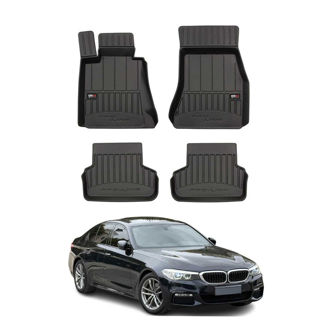 OMAC Gummi Fußmatten für BMW 5er G31 Touring 2017-2020 Premium Gummi Schwarz 4x