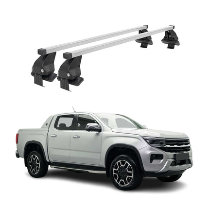 Menabo Dachträger Grundträger für VW Amarok mk2 2023-2026 Stahl Grau 2tlg