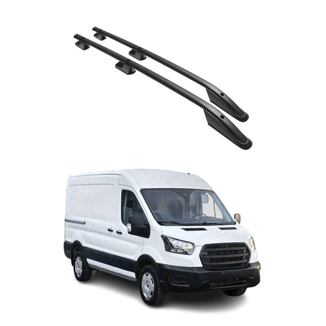 Alu Dachreling Querträger für Ford Transit 2015-2026 Kurzer Radstand Schwarz
