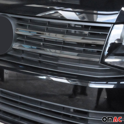 Kühlergrill Grillleisten für VW T6 Transporter 2015-19 Pre-FL Dunkel Chrom 4x