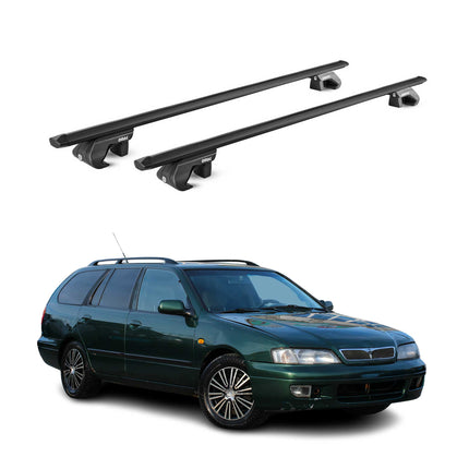 Dachträger für Nissan Primera Kombi P10 P11 P12 1990-2008 90kg Alu ABE Schwarz