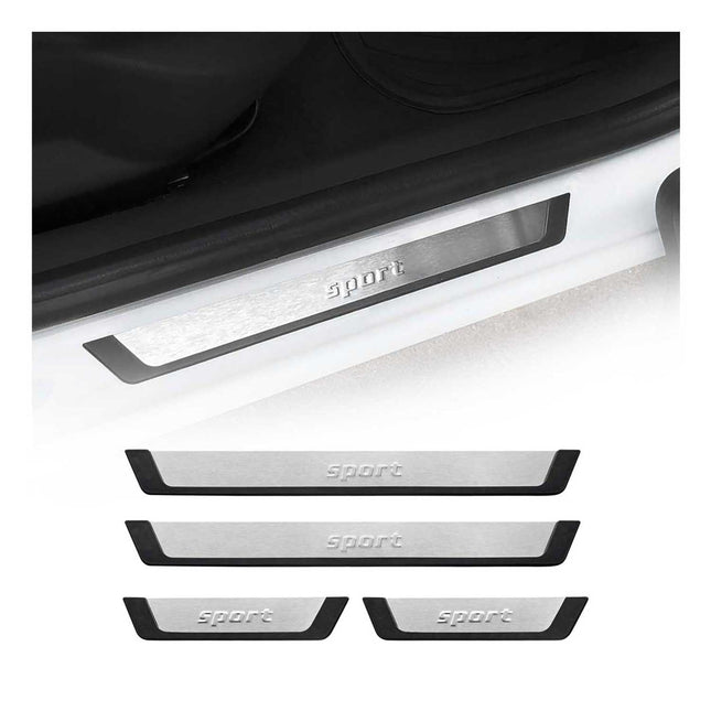 Einstiegsleisten Sport für Peugeot 206 207 208 107 308 Chrom Gebürstet 4x