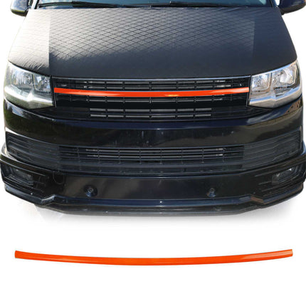 Kühlergrill Leiste Grillleisten für VW T6 Transporter 2015-2019 Edelstahl Orange