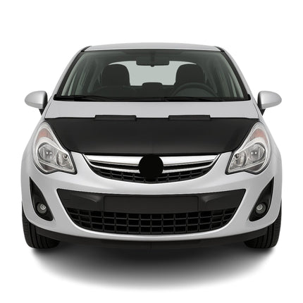 Haubenbra Steinschlagschutz Bonnet Bra für Opel Corsa D 2006-2014 Schwarz Halb