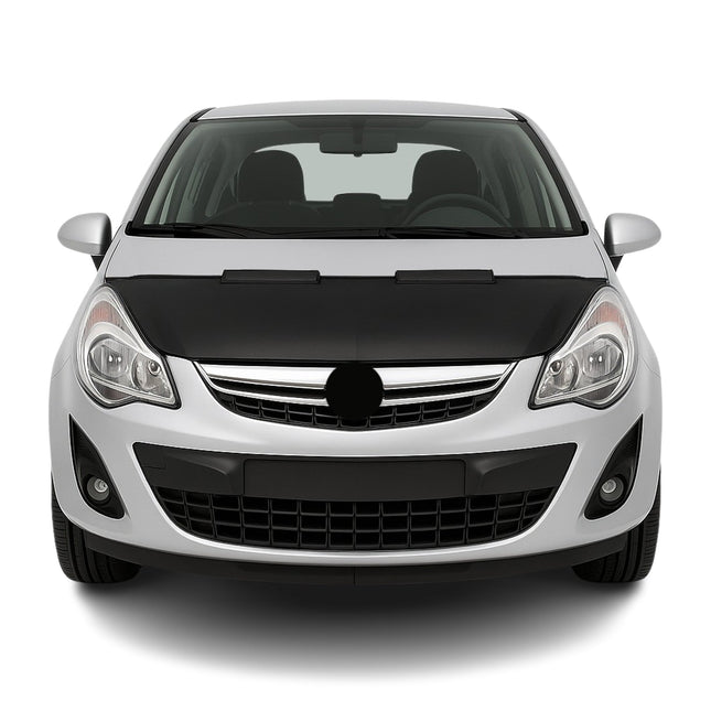 Haubenbra Steinschlagschutz Bonnet Bra für Opel Corsa D 2006-2014 Schwarz Halb