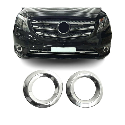 Nebelscheinwerfer Rahmen Umrandung für Mercedes V Klasse W447 2014-2019 Chrom 2x