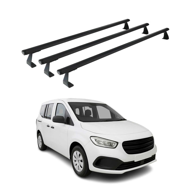 Dachträger Grundtäger für Mercedes Citan W420 2021-2026 75kg Alu Schwarz 3 tlg