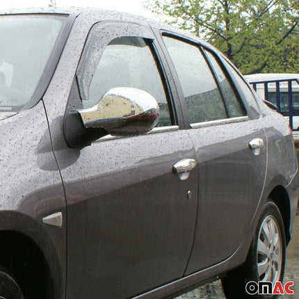 Fensterleisten Zierleisten für Renault Thalia 2008-2013 Edelstahl Chrom 4tlg