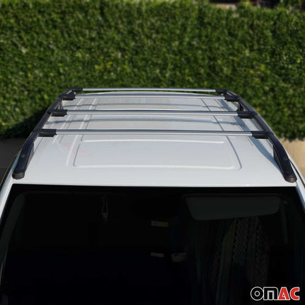 Dachträger Grundtäger für Opel Vivaro B 2014-2025 75kg Aluminium Silber 4 tlg