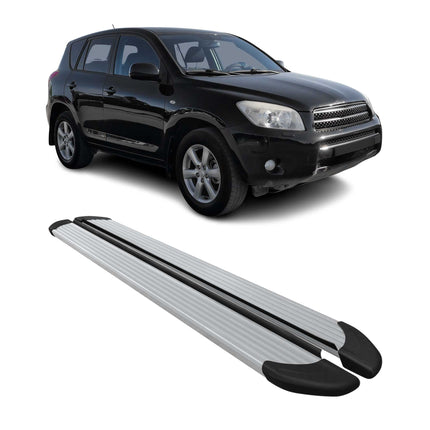 Seitenschweller Trittbretter Schweller für Toyota RAV4 2005-2011 Aluminium Grau