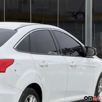 Fensterleisten Zierleisten für Ford Focus Stufenheck Oben ab 2011 Edelstahl 8tlg