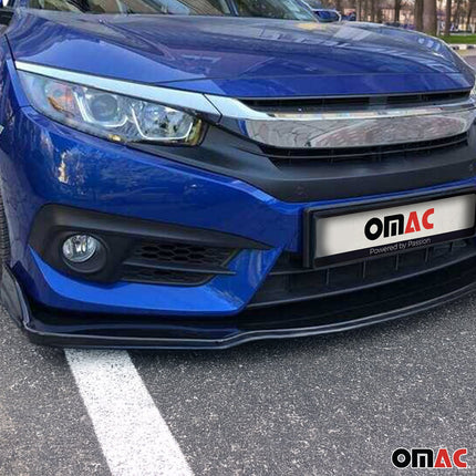 Frontspoiler Lippe Stoßstange Splitter für Honda Civic X 2016-2021 ABS Schwarz