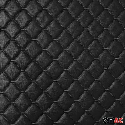 Polsterstoff Auto Polster 140cm x 100cm Gesteppt Kunstleder Himmelstoff Schwarz