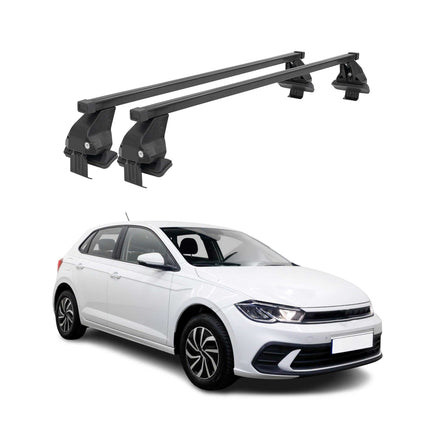 Menabo Dachträger Grundtäger für VW Polo 2021-2026 50kg Stahl Schwarz 2 tlg