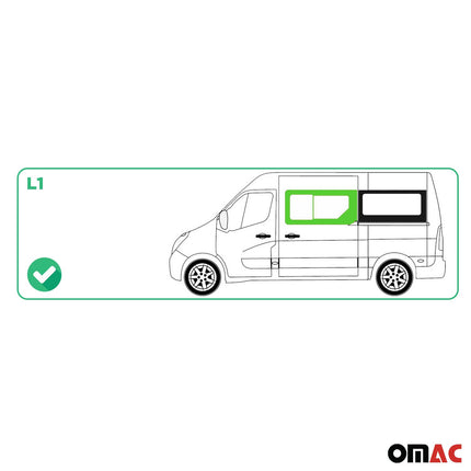 Seitenfenster Schiebefenster für Opel Movano 2010–2021 Schwarz Links L1