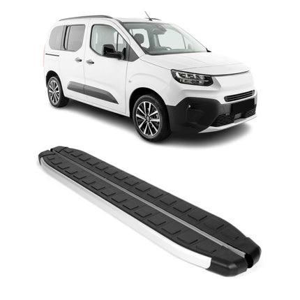 Trittbretter Schweller Seitenschweller für Fiat Doblo 2022-2026 Kombi L1 Alu 2x