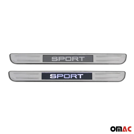 Einstiegsleisten Türschweller Chrom Led Edelstahl Lackschutz Sport 4 tlg