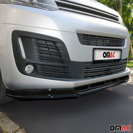 Frontspoiler Lippe Stoßstange Splitter für Citroen Jumpy 2016-2026 ABS Schwarz