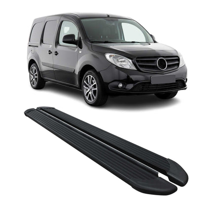 Seitenschweller Trittbretter Schweller für Mercedes Citan 2012-2021 Alu Schwarz