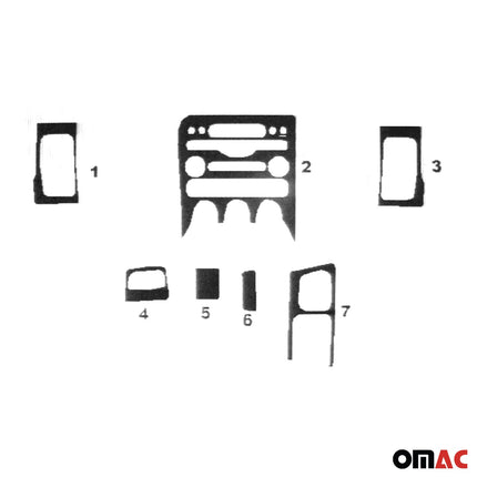 Innenraum Dekor Cockpit für Honda City 2006-2016 Wurzelholz Optik 7tlg