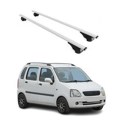Dachträger Grundtäger für Opel Agila 2000-2007 75kg Metall Silber 2 tlg