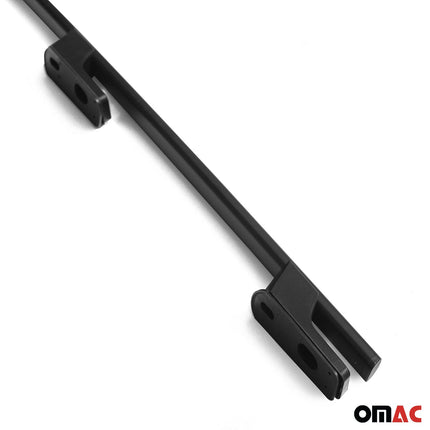 Alu Dachreling Querträger für VW Amarok DoubleCab 2010-2022 ABE Schwarz 2tlg