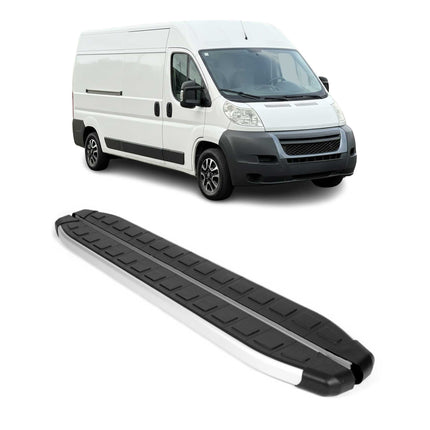 Seitenbretter Trittbretter für Peugeot Boxer 2006-2026 L4 Langer Alu Schwarz