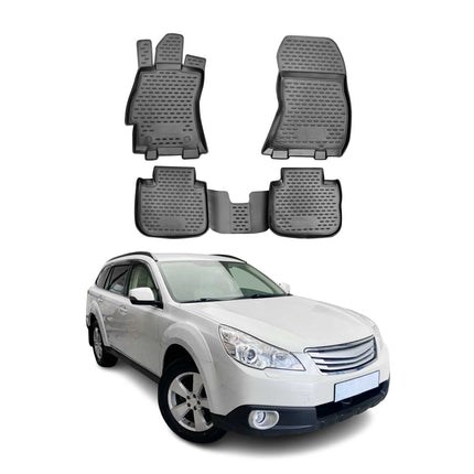 OMAC Gummimatten Fußmatten für Subaru Outback mk4 2010-2014 TPE Automatte 4x